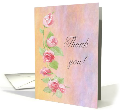 Thank you Mother from Bride, Pink Painted Roses card (815073)