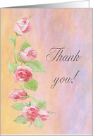 Thank you Mother from Bride, Pink Painted Roses card