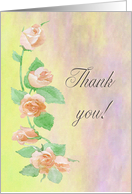 Thank you Mother from Bride, Peach Painted Roses card