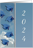 2024 Graduation Commencement Ceremony, Caps in the Clouds card