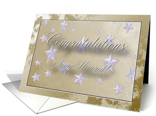 Congratulations on being Honored, Stars on Gold card (816486)