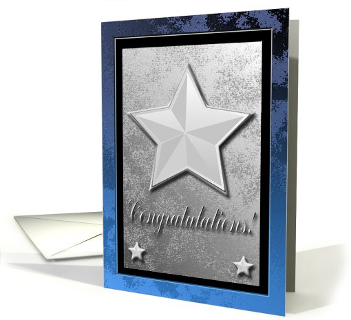 Congratulations on being Honored, Stars on Blue card (816544)