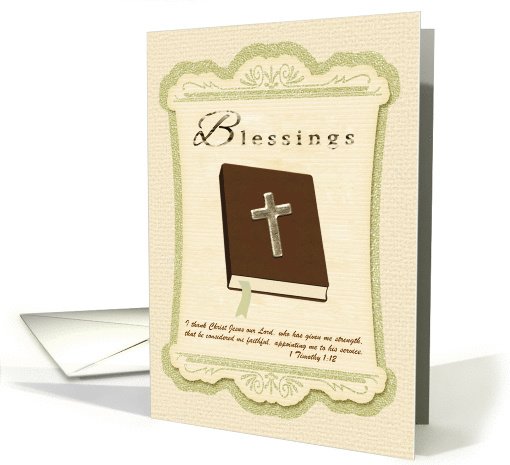 Ordination for Deacon, Bible, Invitations, Custom Text card (827418)