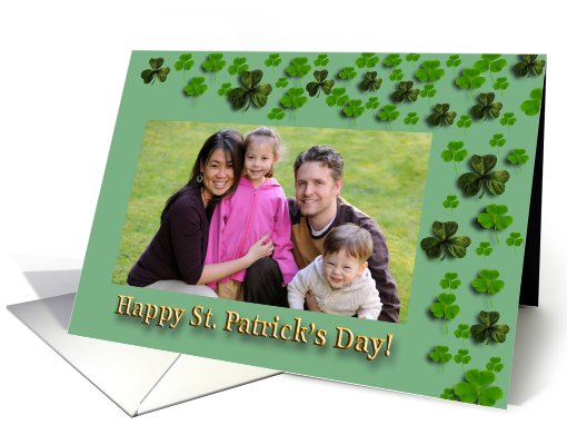 Clover Photo Card, Happy St. Patricks Day card (894126)