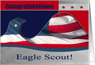 Congratulations on becoming an Eagle Scout, Flag Eagle card