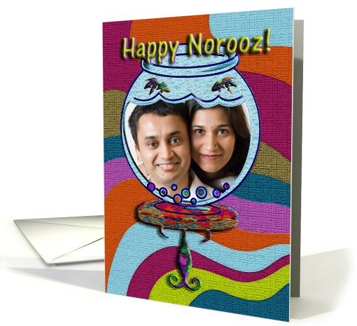 Happy Norooz Photo Card, Goldfish in Fishbowl card (903371)