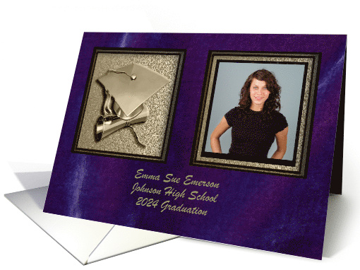 2024 Cap & Diploma Photo Card, Graduation Commencement,... (911637)