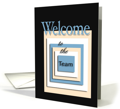 Welcome to the Team, New Employee, Business, Squares card (913072)