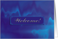 Welcome New Employee, Business, Blue Wave Abstract card