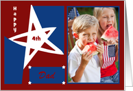 Fourth of July Photo Card, Patriotic Star card