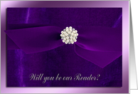 Purple Ribbon with Pearl Jewel, Reader card