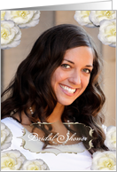 Bridal Shower Photo Card, Cream Roses card