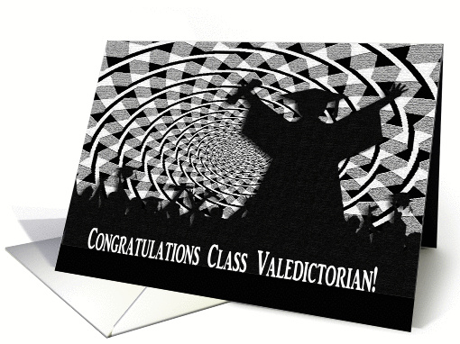 Congratulations Class Valedictorian, Black and White card (934032)