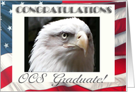 OCS Graduation Congratulations, Eagle with Flag card