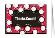 Thank You Volleyball Coach, Volleyballs, Red and Black card