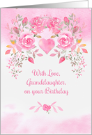 Granddaughter Birthday Wishes Pink Roses card
