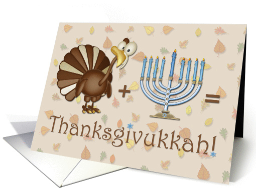 Turkey, Menorah, Humorous Thanksgivukkah Greeting card (1160810)