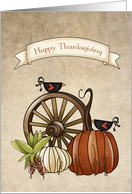 Happy Thanksgiving, Pumpkins and Crows card