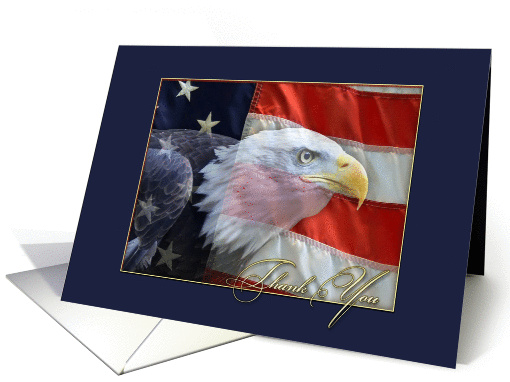 Eagle, American Flag, Thank You card (1179996)