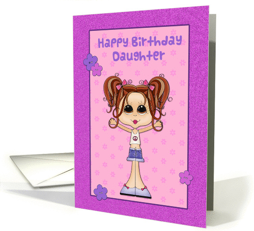 Brunette Teen Daughter, Happy Birthday card (1187824)