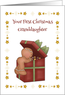 First Christmas for Granddaughter, Gingerbread Baby card
