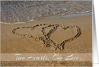 Hearts in the Sand, Valentine’s Day card