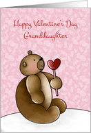 Cute Bear, Heart Lollipop, Valentine’s Day, Granddaughter card
