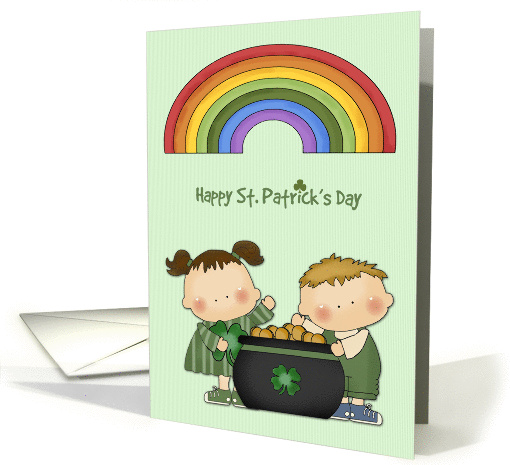 St. Patrick's Day, Pot of Gold, Rainbow, Children card (1196406)