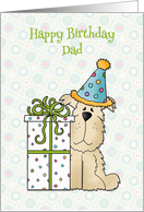 Cute Dog, Gift, Happy Birthday Dad card