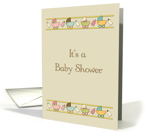 Baby Carriage Border, Baby Shower Invitation card (1197938)