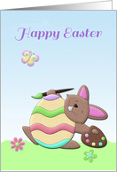 Easter Bunny, Painting Egg, Happy Easter Greeting card