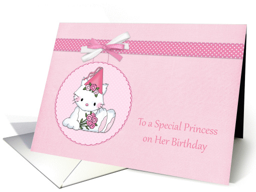 Cute Kitten, Princess Birthday card (1229234)