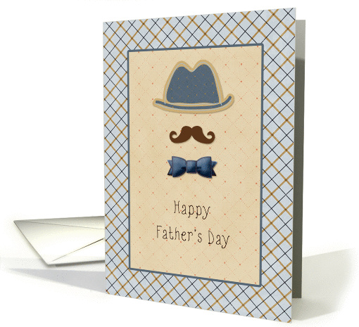 Hat, Mustache and Bow Tie, Father's Day card (1249018)