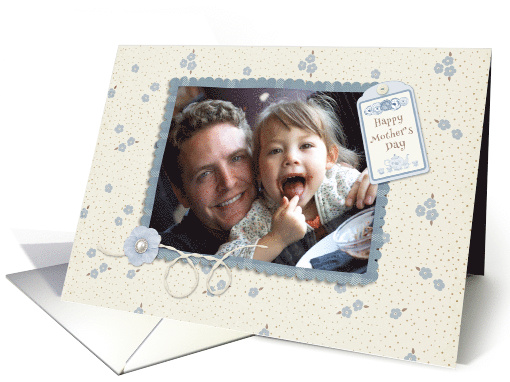 Blue Floral, Mother's Day Photo card (1251444)