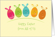 Bunny Eggs, Happy Easter from All of Us card