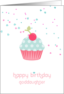 Cupcake, Happy Birthday Goddaughter card