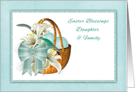 Easter Basket, Blessings, Daughter and Family card