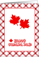 Red Maple Leaves, Happy Canada Day card