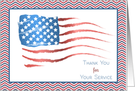 American Flag, Support our Troops card