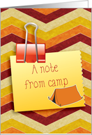 Camp Note, Bright Chevron with Notepaper card