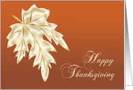 Elegant Gold Leaf, Happy Thanksgiving card