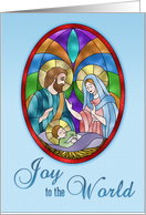 Nativity Stained Glass, Christmas card