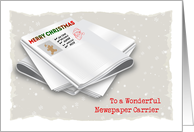 Merry Christmas, Newspaper Carrier card