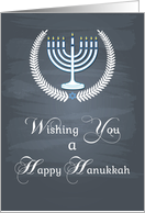 Menorah, Laurel, Hanukkah card