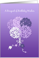Purple Floral Bouquet, Birthday card