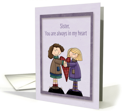 Two Girls, Special Sister, Thinking of You card (1346466)