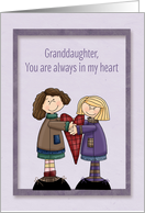 Two Girls, Special Granddaughter, Thinking of You card