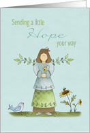 Garden Angel, Sending Hope, Encouragement card