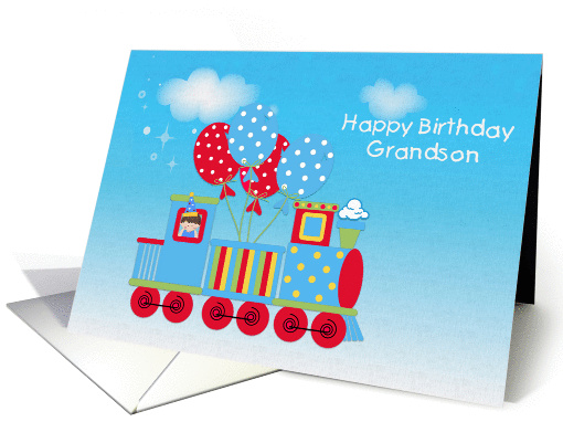 Train, Happy Birthday Grandson card (1350014)