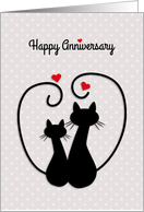 Love Cats, Happy Wedding Anniversary card